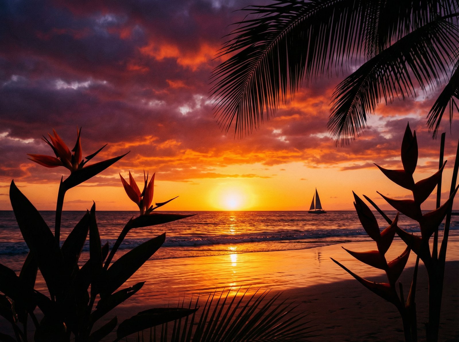 麻豆视频植物视频 - 日落植物剪影视频